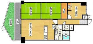 朝日プラザモンターニュ北神戸一番館【2階】の間取り