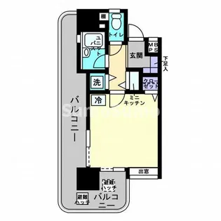 アルファコンフォート福岡西新【8階】の間取り