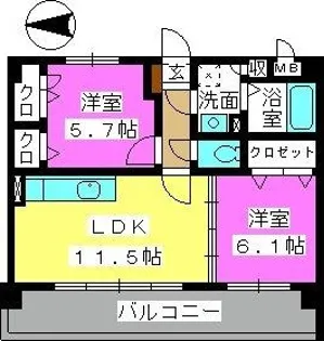 フォレスト原【2階】の間取り