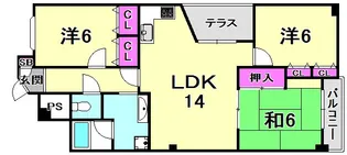 エーデルハイム門戸【3階】の間取り
