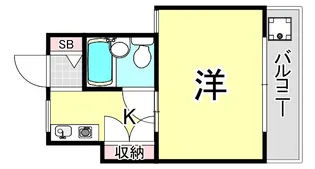 サンハイム立花【1階】の間取り