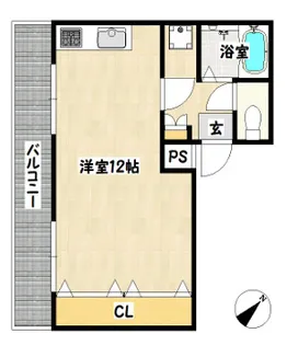 サニーサイド【5階】の間取り