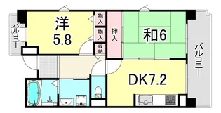 URパークタウン西武庫 5号棟【10階】の間取り