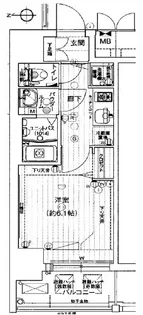 プレサンス難波駅前【14階】の間取り