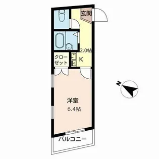 エクセルコート芦屋【2階】の間取り