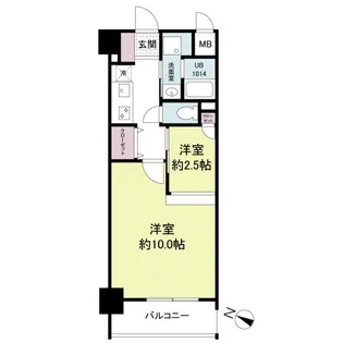 レジディア神戸三宮プレイス【2階】の間取り