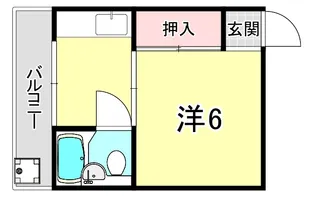 園田岡崎ハイツ【2階】の間取り