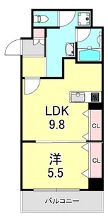SHINSAIBASHI1921【8階】の間取り