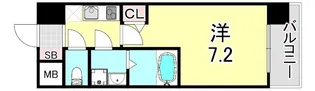 クレストタップ神戸湊町ブラン【5階】の間取り