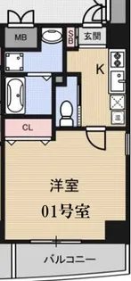 ラフォンテ松屋町【5階】の間取り