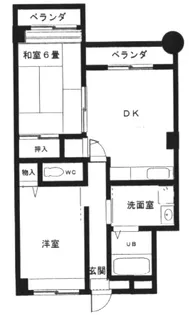 第二阪下マンション【4階】の間取り