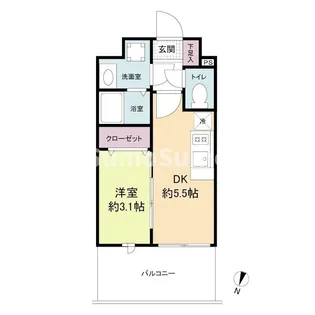 LiveCasa県庁前【10階】の間取り