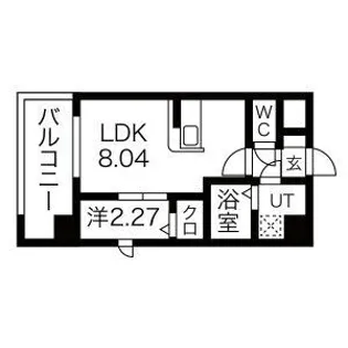 パグーロ西新南【10階】の間取り