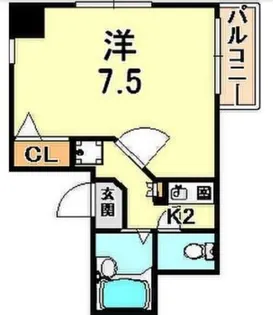 アコルデパルク三宮【6階】の間取り