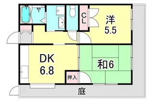 リビエール芦屋【1階】の間取り