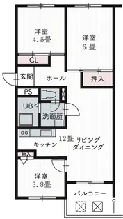 芦屋浜高層(高浜)1号棟【4階】の間取り