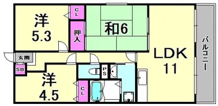 トレビアン華【4階】の間取り