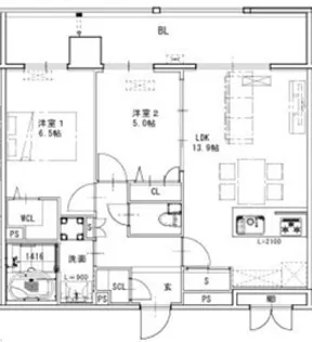 S-RESIDENCE博多駅東awesome【13階】の間取り
