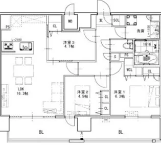 S-RESIDENCE博多駅東awesome【13階】の間取り