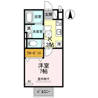 クレール B棟【1階】の間取り