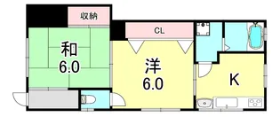 グランディール二葉【1階】の間取り