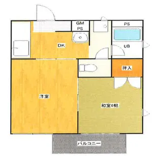 シャトレー須磨【2階】の間取り