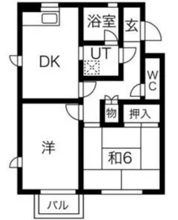 ハイツサニーヒル東棟【1階】の間取り
