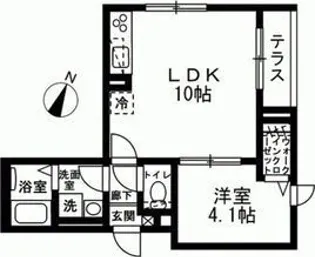 フルリール駒沢【1階】の間取り