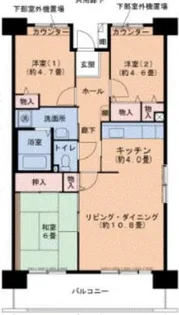 ルネシティ脇浜町3号棟【2階】の間取り