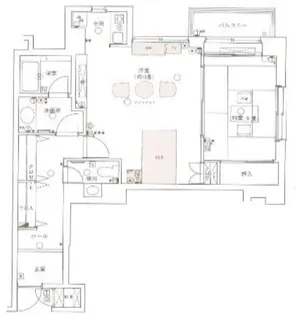 ルーア芦屋【1階】の間取り