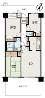 魚崎南パークホームズ2番館【1階】の間取り