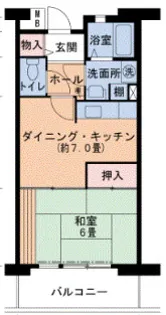 URサンラフレ鳴尾北 11号棟【1階】の間取り