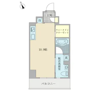 プロシード西天満【10階】の間取り