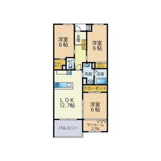 Le parterre 城南【3階】の間取り