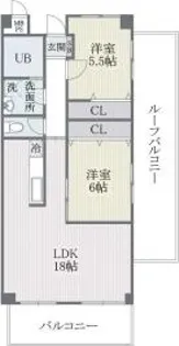 エルスタンザ別府【10階】の間取り