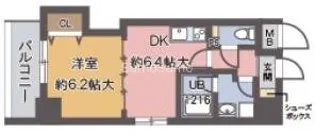 リンデンプラザ心斎橋【7階】の間取り