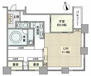 青山パークタワー【15階】の間取り