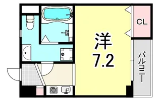 レザムルーズ西宮【7階】の間取り