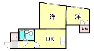 平野サンロイヤル【4階】の間取り