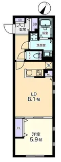 LUORE学芸大学【2階】の間取り