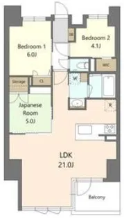 S-RESIDENCE谷町六丁目alo【3階】の間取り