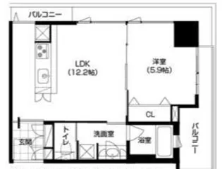 アーバネックス淀屋橋【6階】の間取り