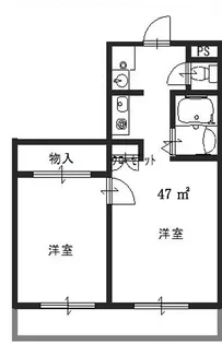 パークヒルズ神戸【2階】の間取り