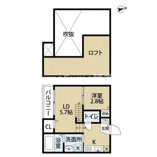 Cielo Garden折立【1階】の間取り
