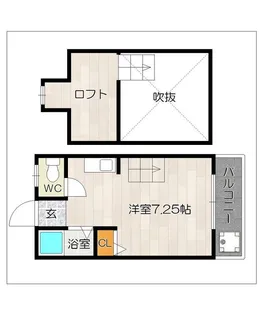 プレテ竹下【2階】の間取り