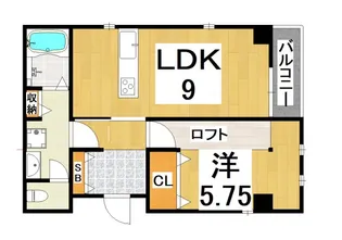 クレインコート夙川【3階】の間取り