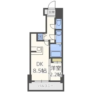 ルーエ天満橋【2階】の間取り