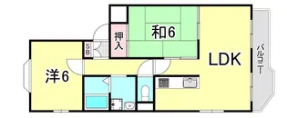 エスポアール西宮北口I【2階】の間取り