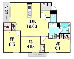Zelkova Ashiya【3階】の間取り