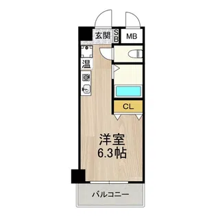 エルミタージュ難波南V【10階】の間取り